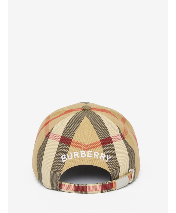 BURBERRY - Check cotton cap