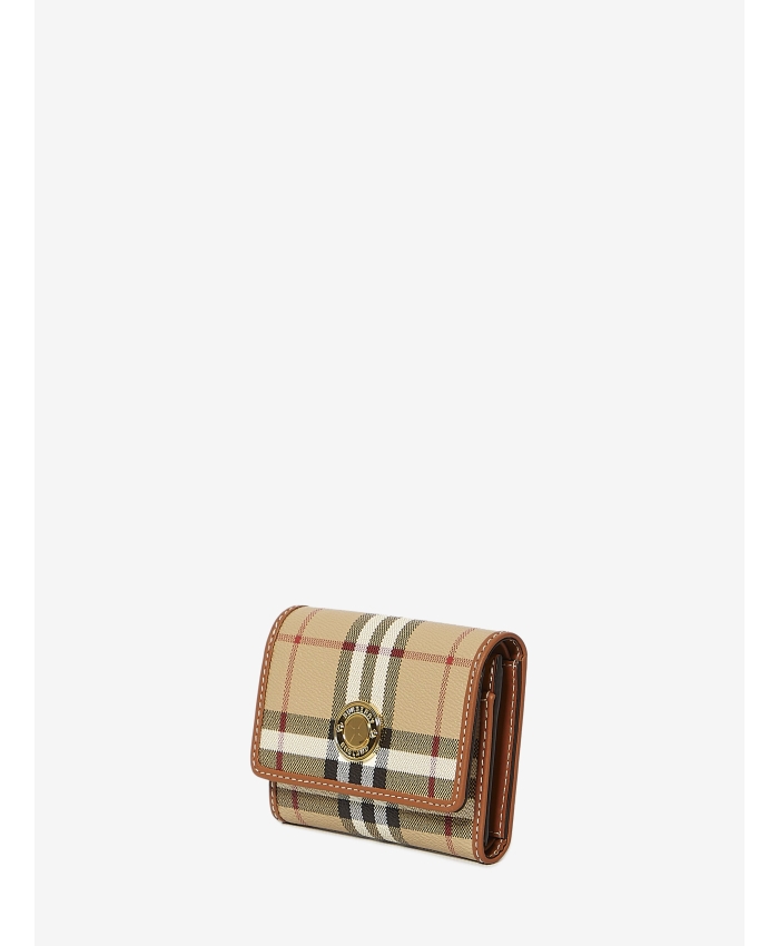 BURBERRY - Leather and Check wallet