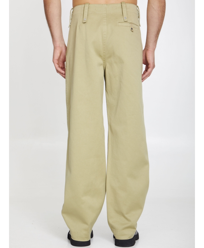 BURBERRY - Baggy pants in cotton