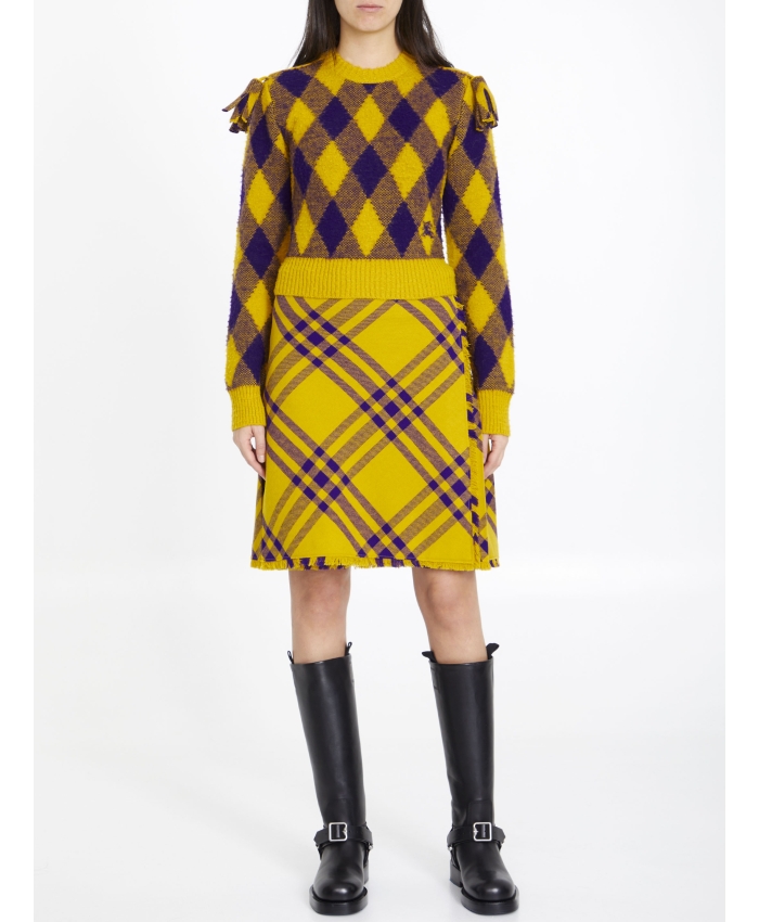 BURBERRY - Argyle wool pullover
