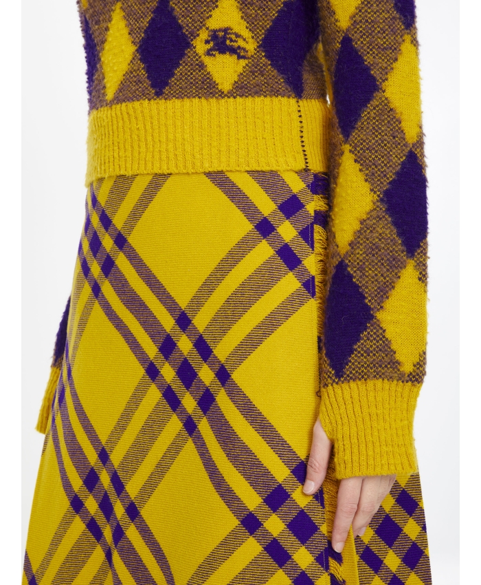 BURBERRY - Argyle wool pullover