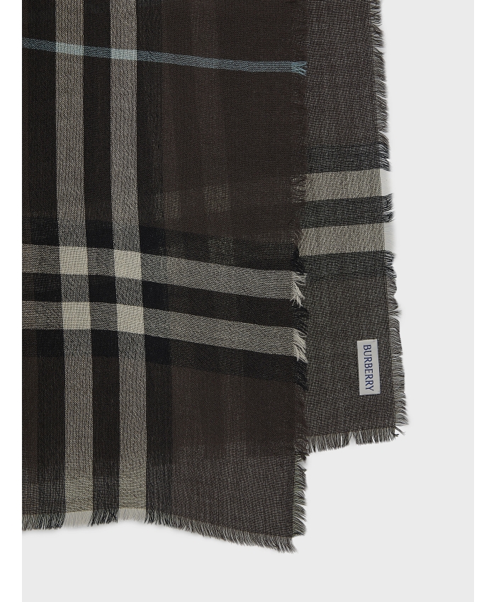 BURBERRY - Check wool scarf