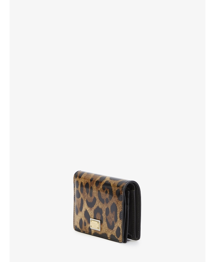 DOLCE&GABBANA - Leo-print leather wallet