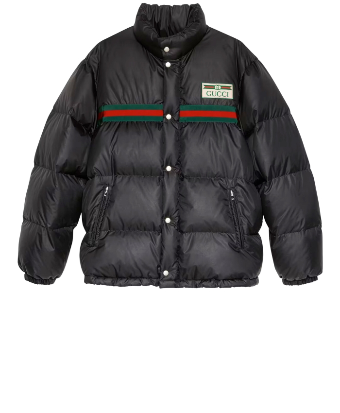 GUCCI - Black nylon down jacket