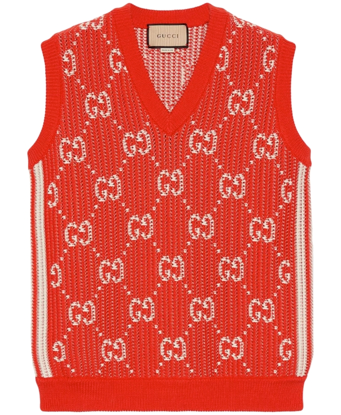 GUCCI - GG cotton knit vest