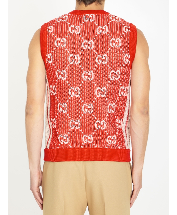 GUCCI - GG cotton knit vest