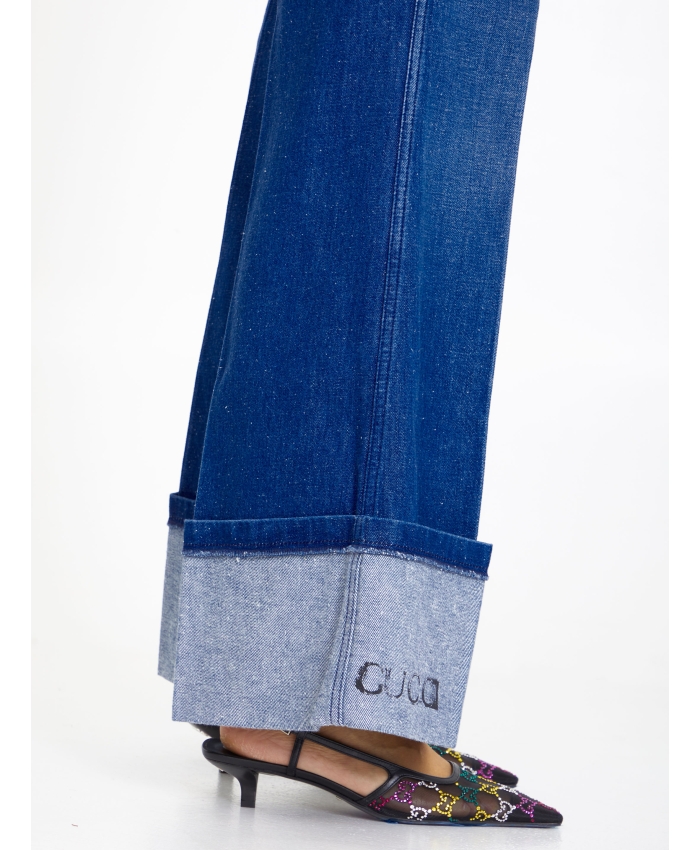 GUCCI - Jeans con stampa Gucci