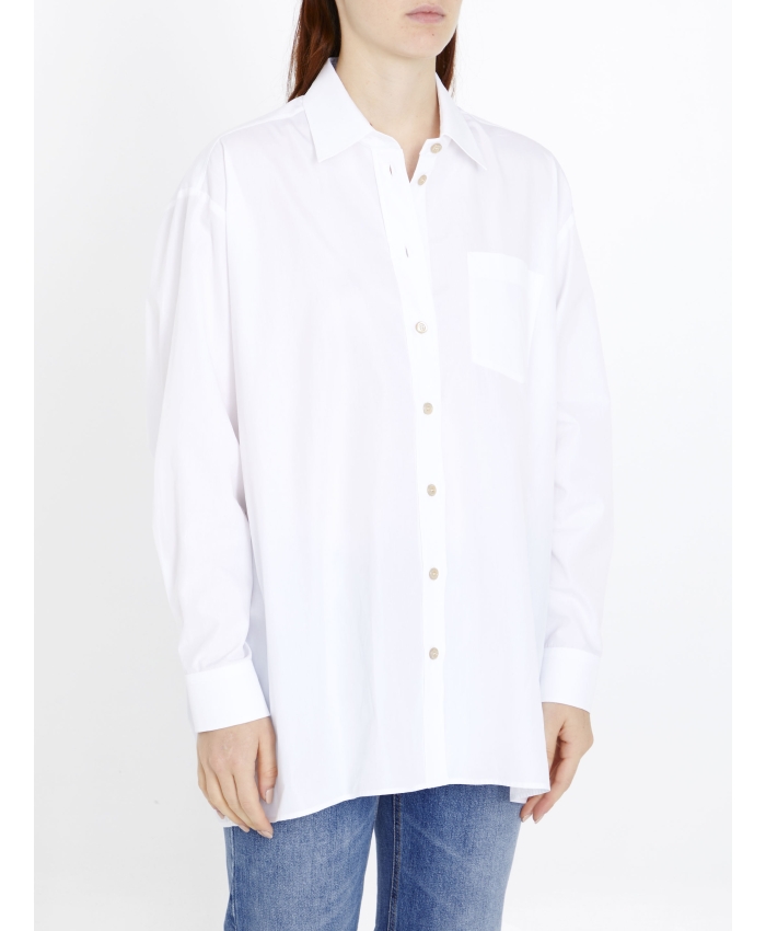 GUCCI - Cotton shirt with Gucci embroidery