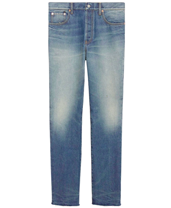 GUCCI - Jeans in denim délavé