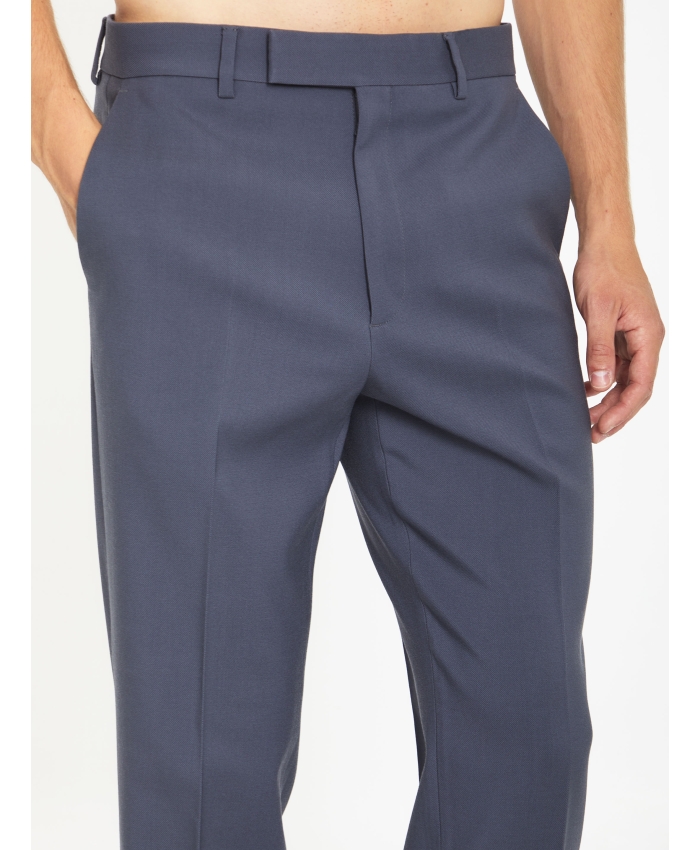 GUCCI - Pantaloni in lana grigia