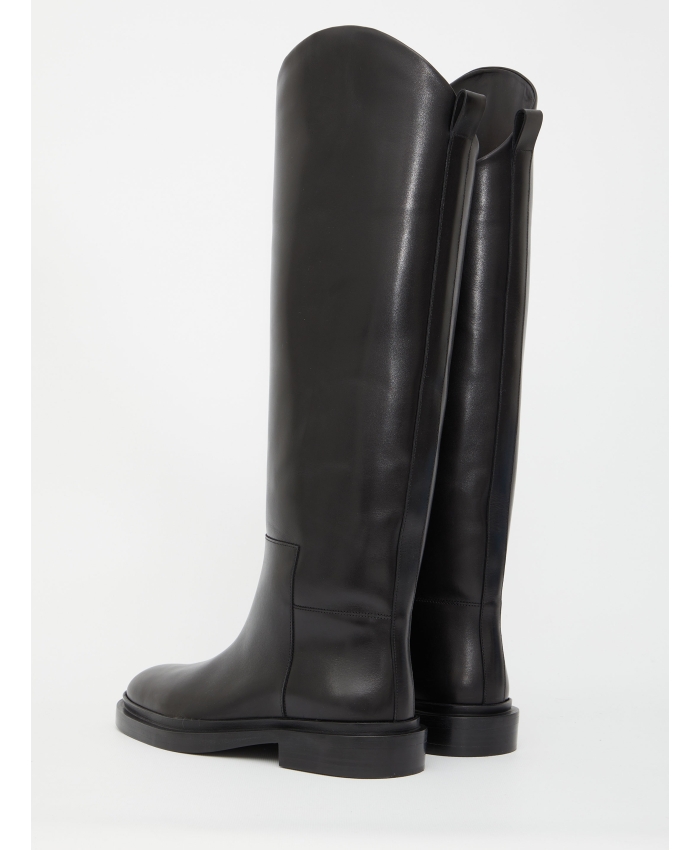 JIL SANDER - Black leather boots