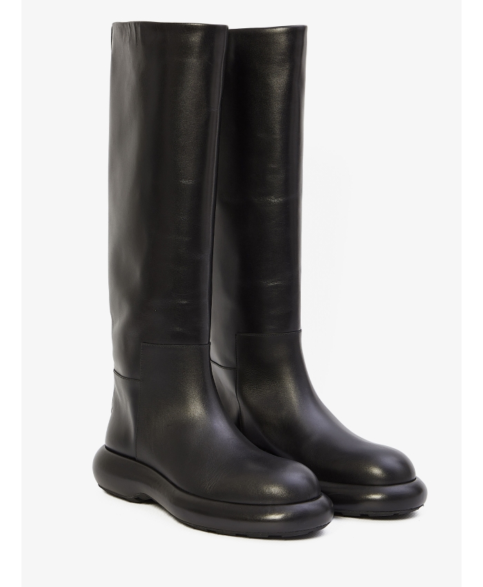 JIL SANDER - Black leather boots