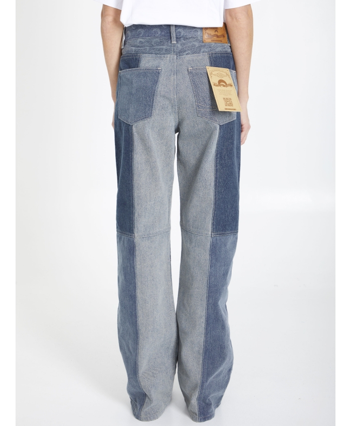 MARINE SERRE - Patchwork denim jeans