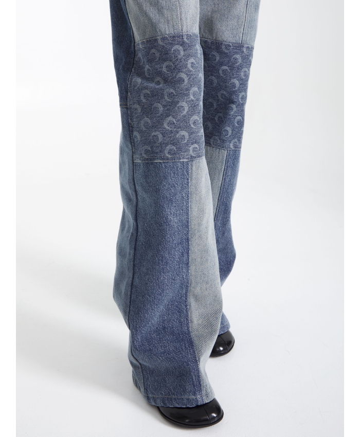 MARINE SERRE - Patchwork denim jeans