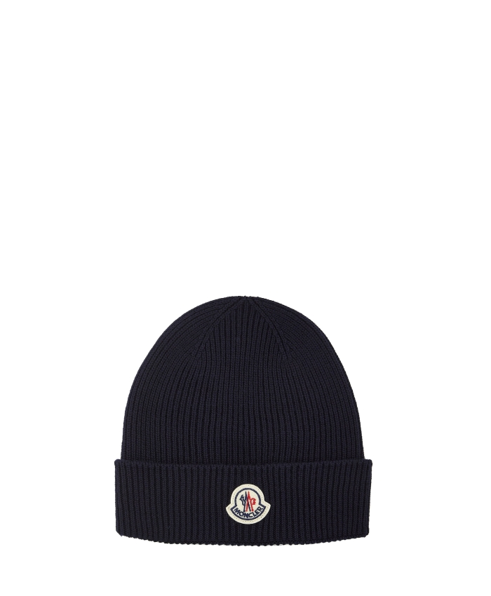 MONCLER - Wool beanie with logo