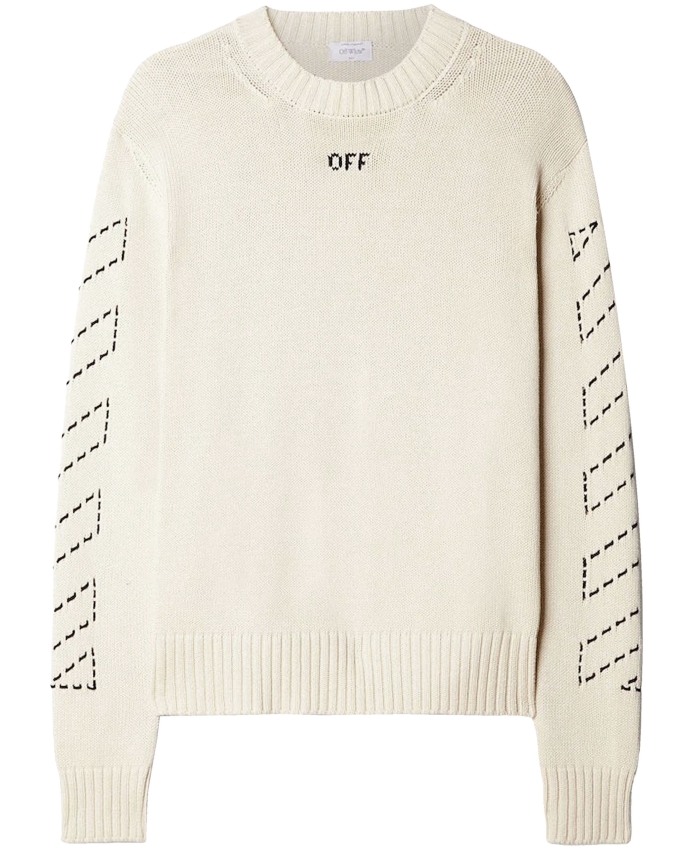 OFF WHITE - Stitch Arrow Diags sweater