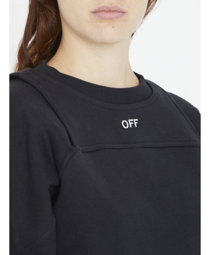 OFF WHITE - Off logo crop sweatshirt