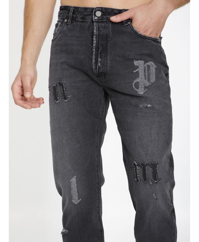 PALM ANGELS - Logo Patches jeans