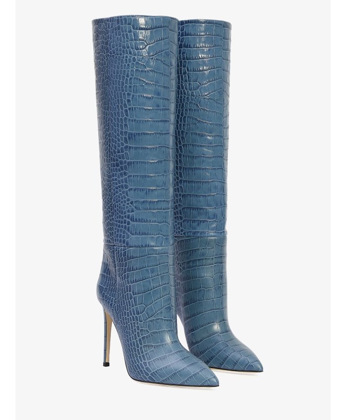 PARIS TEXAS - Light-blue leather boots