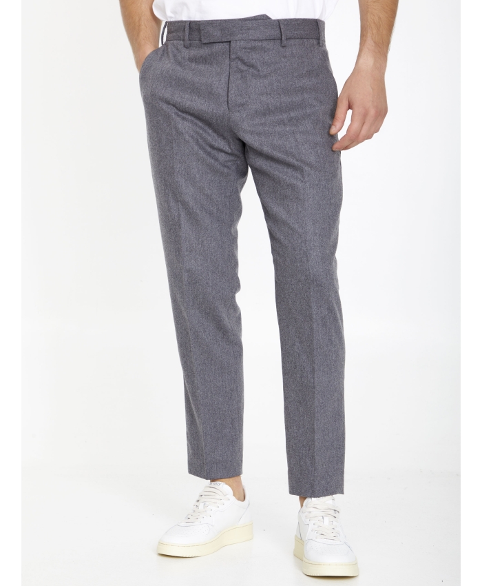 PT TORINO - Pantaloni in lana grigia