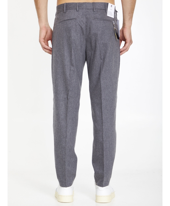 PT TORINO - Grey wool trousers