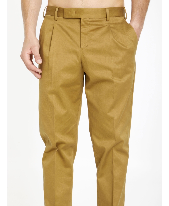 PT TORINO - Pantaloni in cotone beige