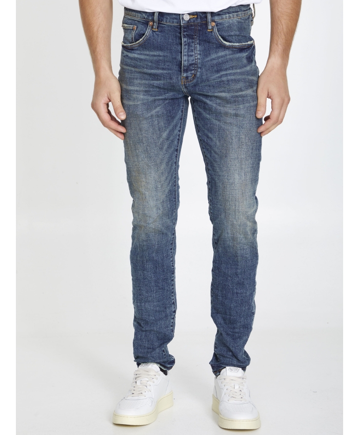 PURPLE BRAND - Jeans slim in denim blu