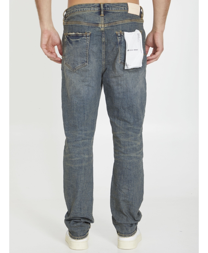 PURPLE BRAND - Jeans slim in denim azzurro