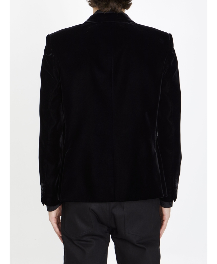 SAINT LAURENT - Black velvet jacket