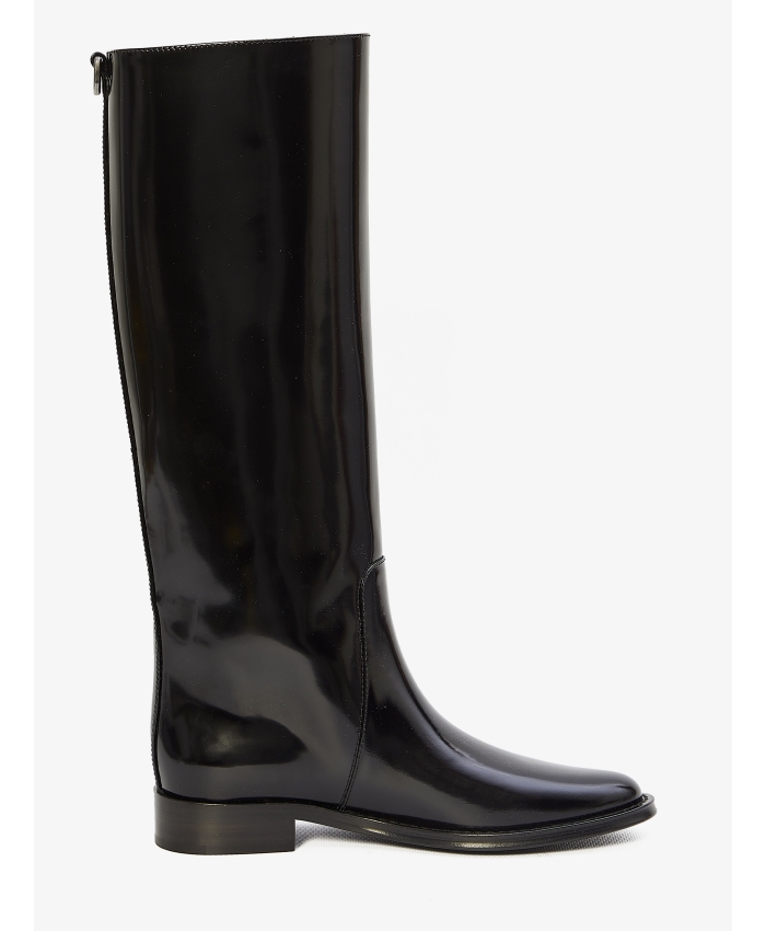 SAINT LAURENT - Hunt boots in glazed leather