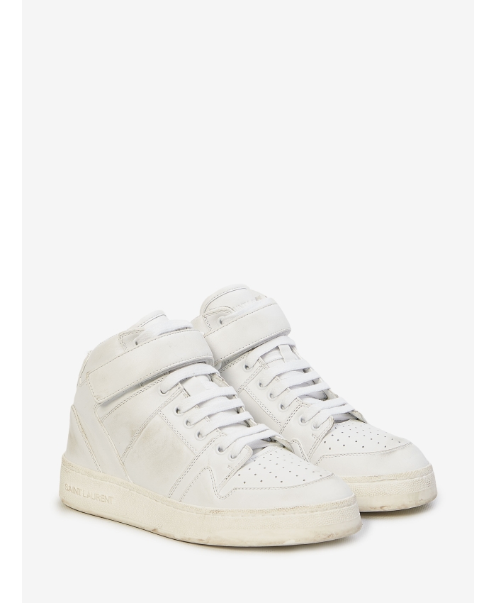 SAINT LAURENT - Lax sneakers in washed-out effect leather
