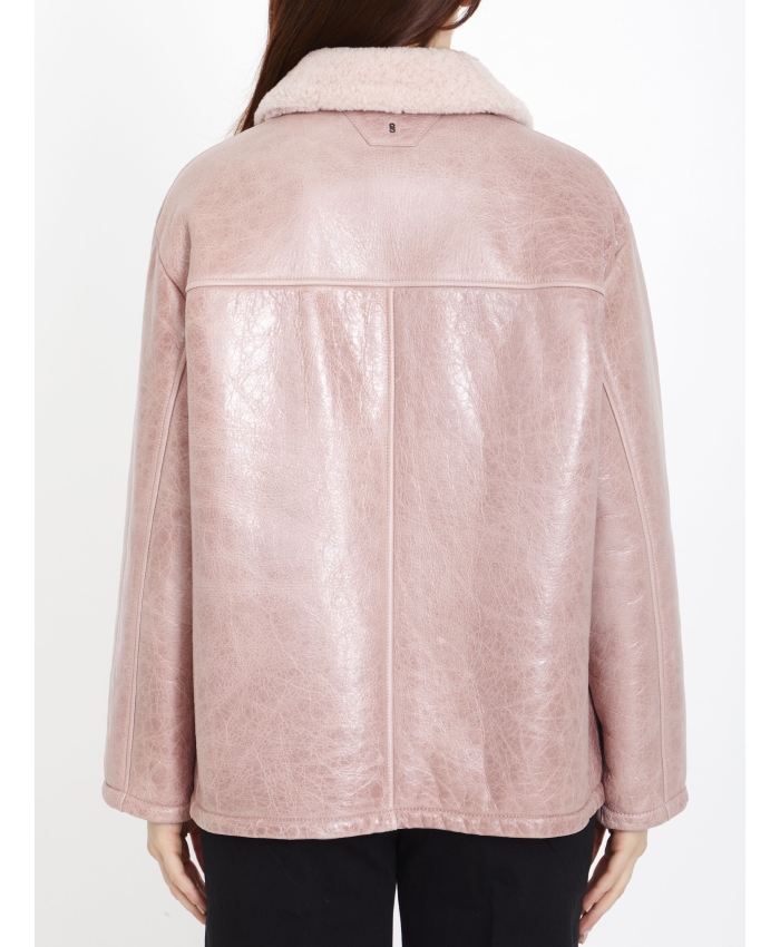 SALVATORE SANTORO - Pink leather jacket