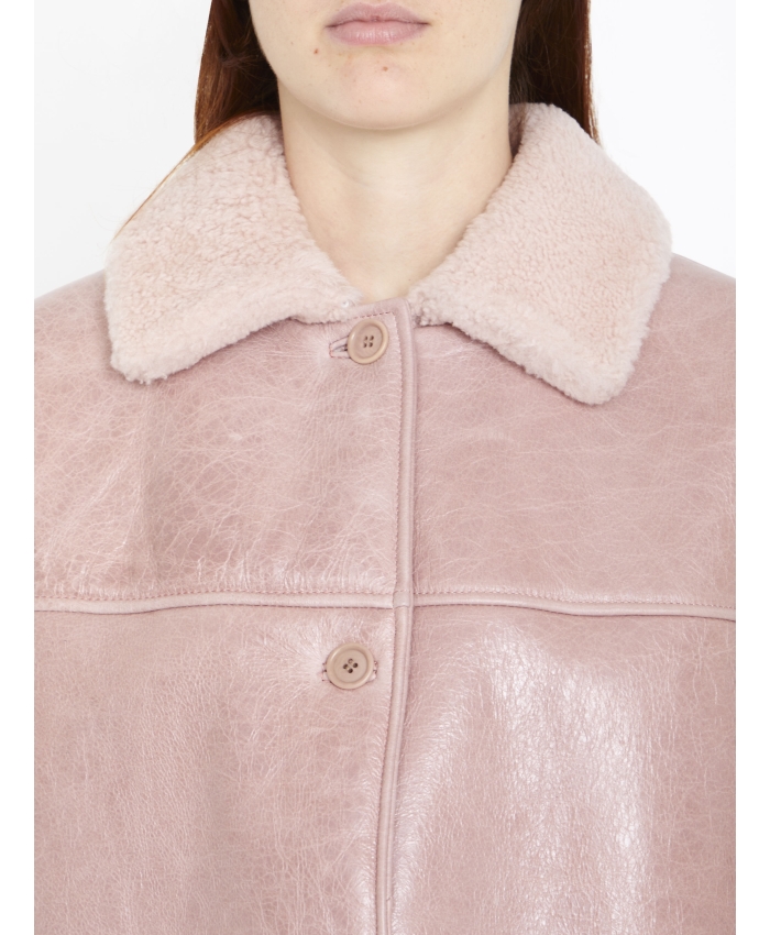 SALVATORE SANTORO - Pink leather jacket
