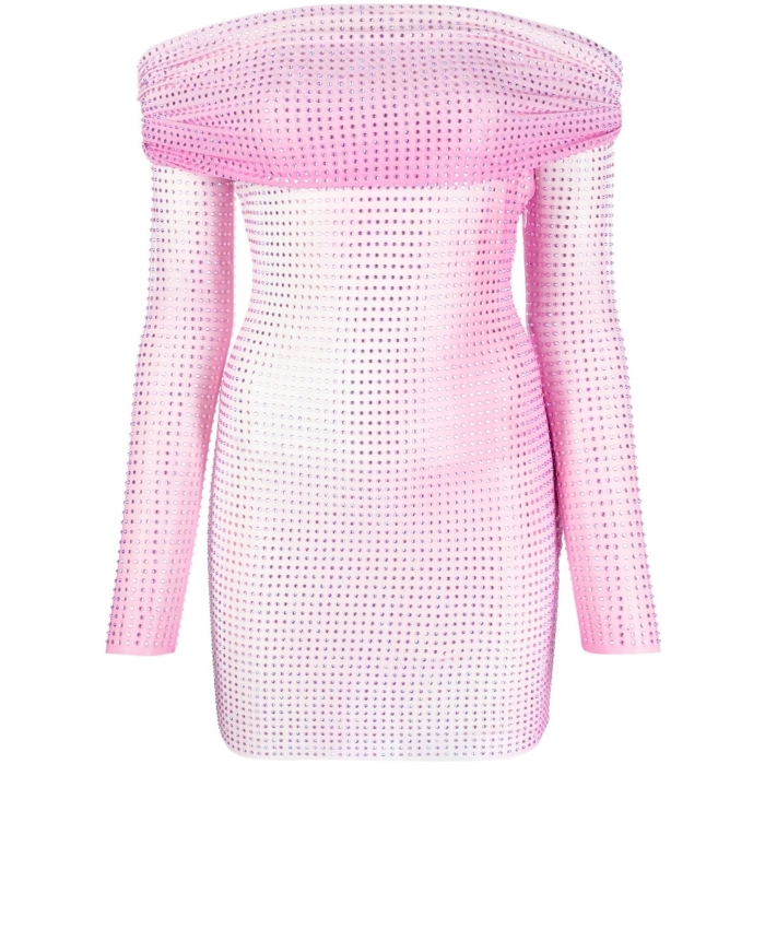 SELF PORTRAIT - Crystal mesh mini dress