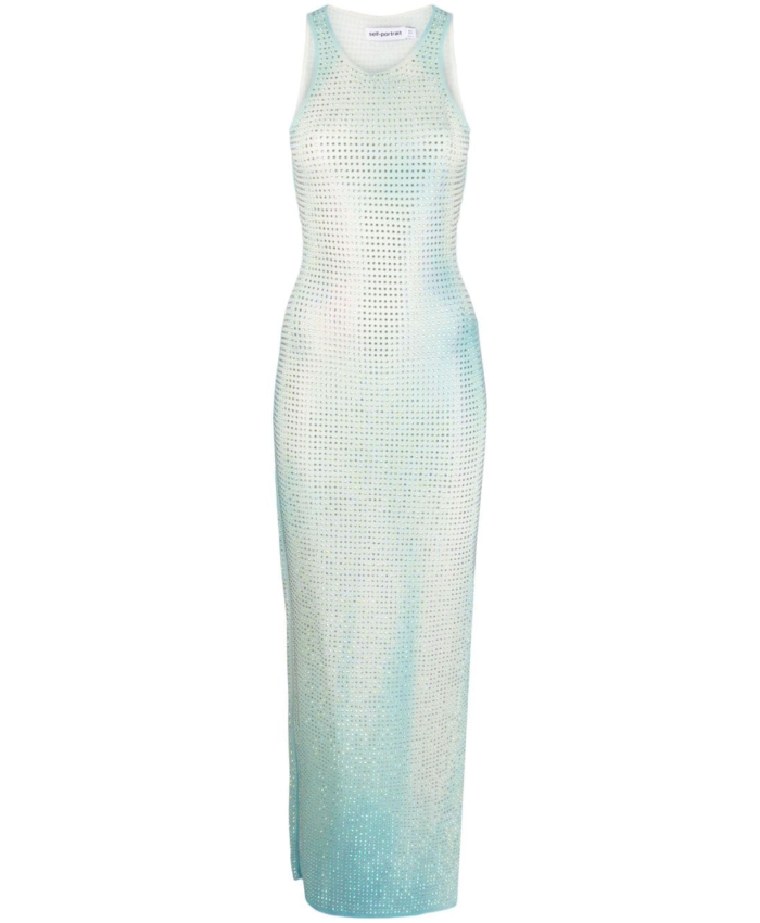 SELF PORTRAIT - Crystal mesh dress