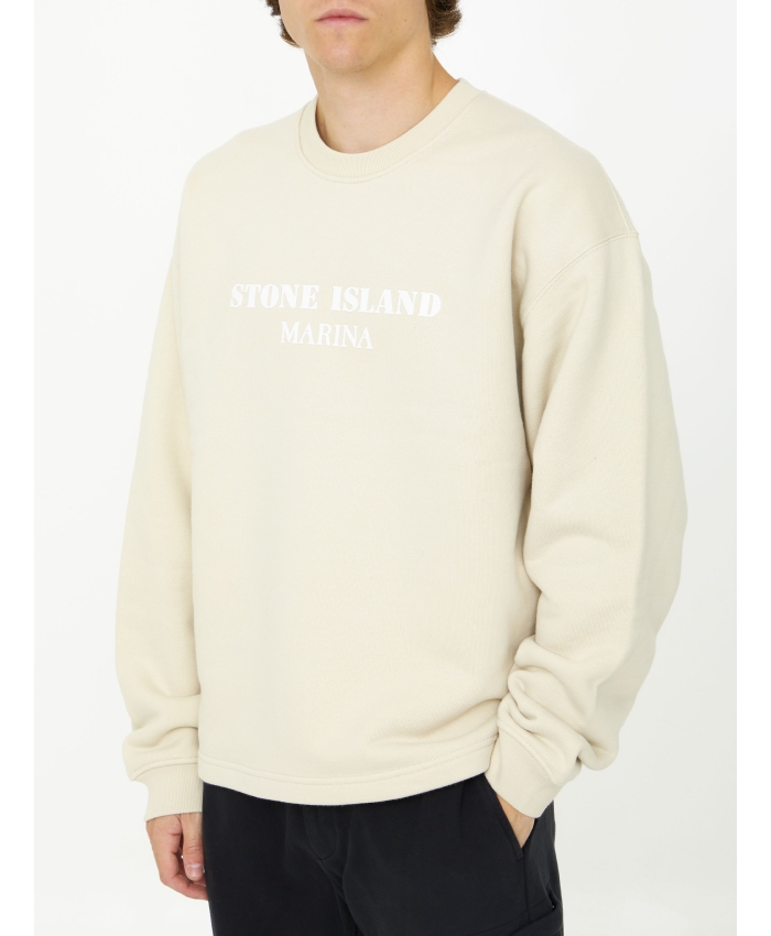 STONE ISLAND - Cotton sweatshirt with logo