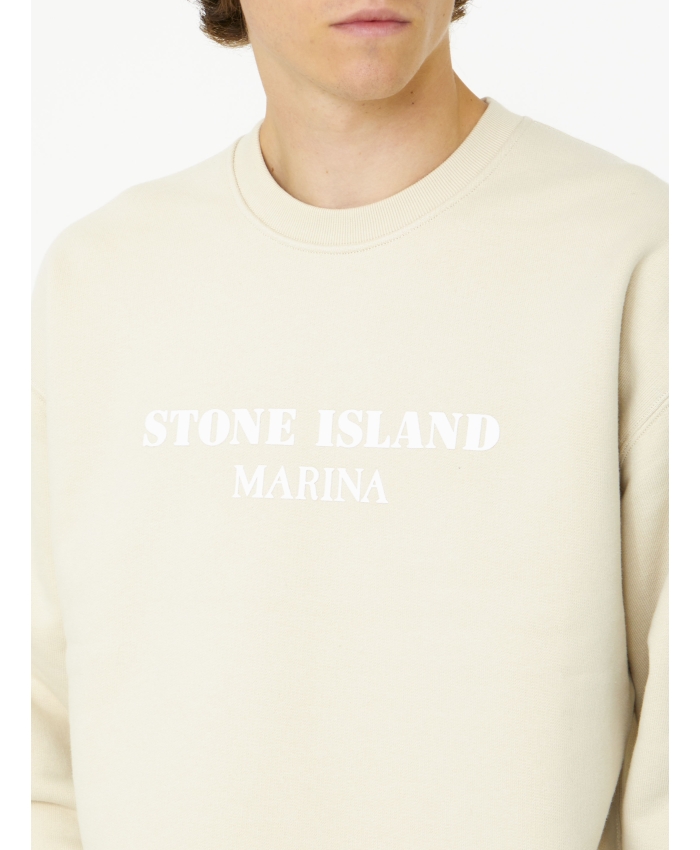 STONE ISLAND - Felpa in cotone con logo