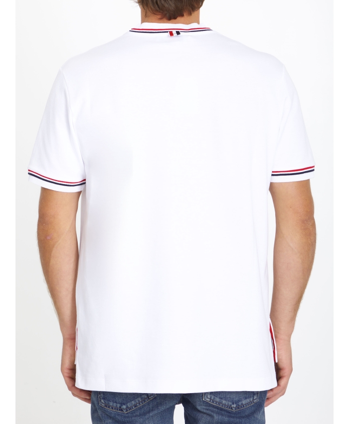 THOM BROWNE - White cotton t-shirt