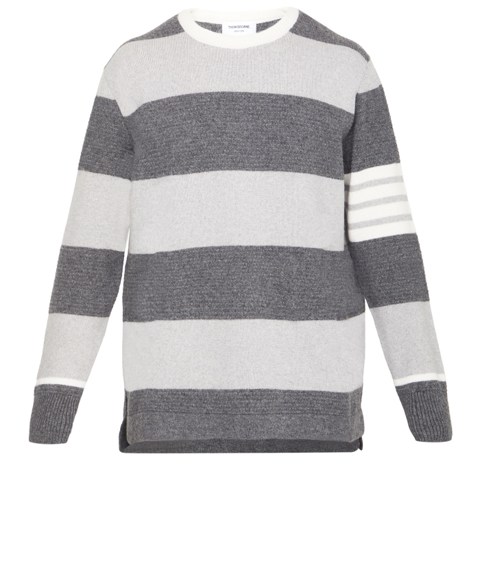 THOM BROWNE - Striped wool jumper