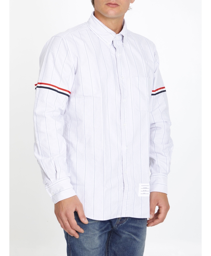 THOM BROWNE - Striped cotton shirt
