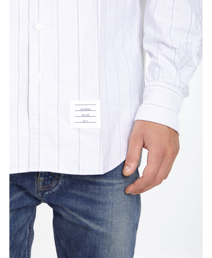 THOM BROWNE - Striped cotton shirt