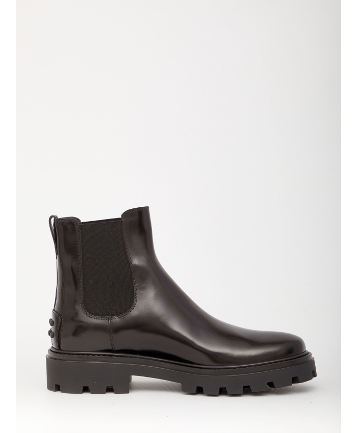 TOD'S - Black leather ankle boots