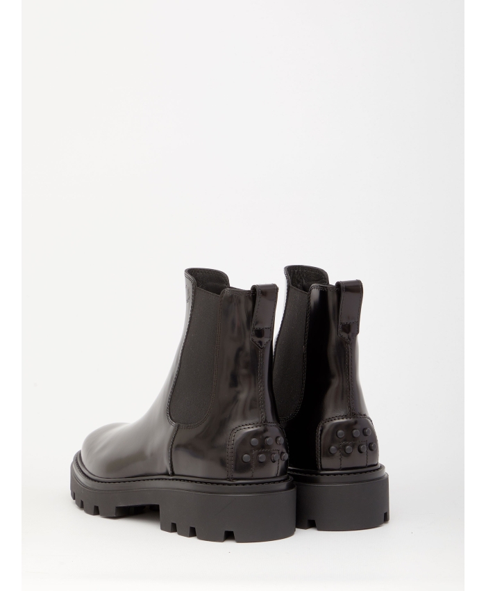 TOD'S - Black leather ankle boots
