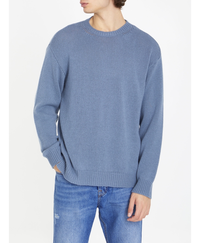 VALENTINO GARAVANI - Light-blue cashmere sweater