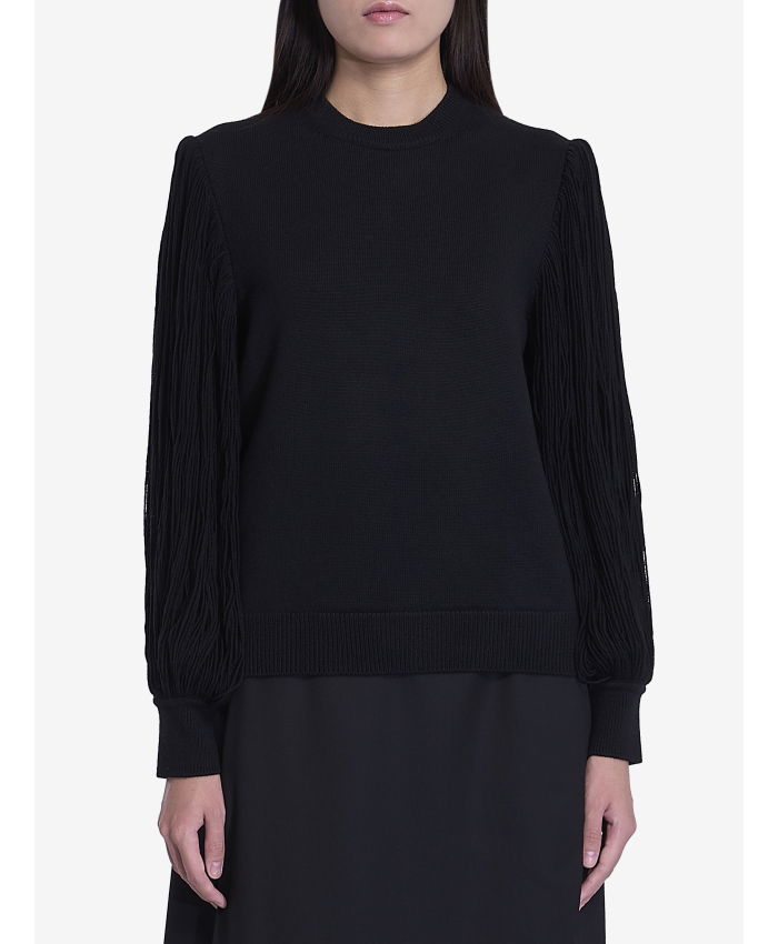 ALAIA - Pullover with fringed sleeves