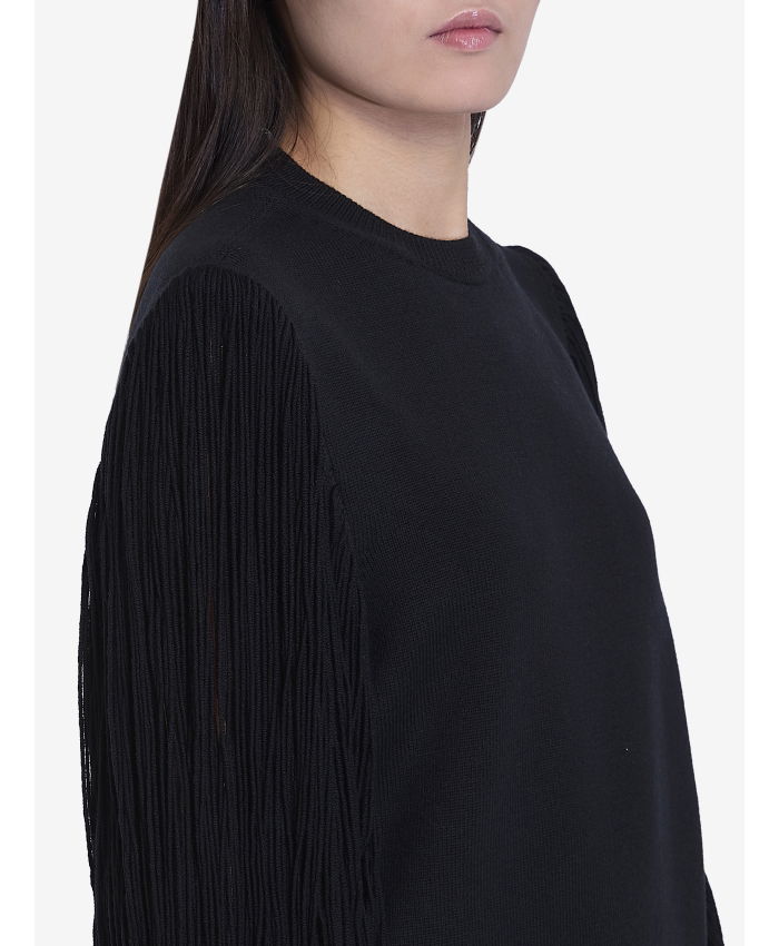 ALAIA - Pullover with fringed sleeves