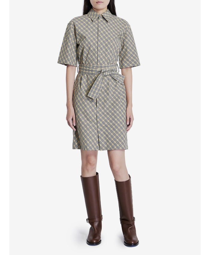 BURBERRY - Check cotton shirt dress