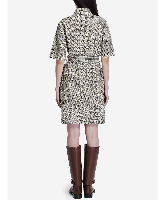 BURBERRY - Check cotton shirt dress