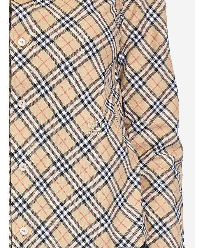 BURBERRY - Check cotton shirt