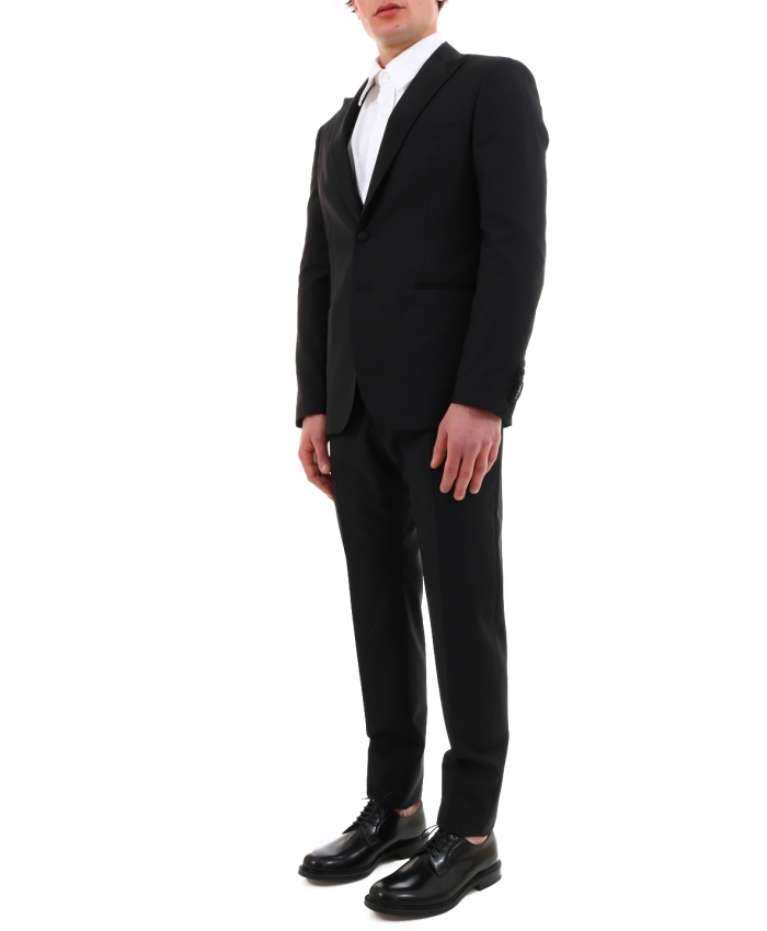 TONELLO - Black mohair wool suit